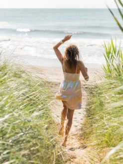 Roxy Beach Hangs Tie Dye Strappy Dress -Helena Shop arjkd03242 roxyl wbkw bck1