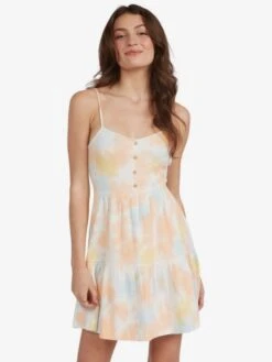Roxy Beach Hangs Tie Dye Strappy Dress -Helena Shop arjkd03242 roxyw wbkw frt1
