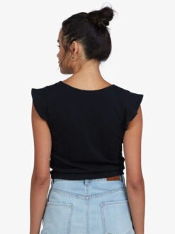 Roxy Flirty Vibe V-Neck Top -Helena Shop arjkt03312 roxyw kvj0 bck1
