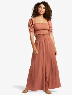 Roxy Sunset Walks Puff Sleeve Crop Top -Helena Shop arjkt03405 roxyw mms0 frt9