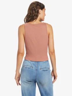 Roxy Never Ending Vacay High Knit Tank -Helena Shop arjkt03408 roxyw mms0 bck1