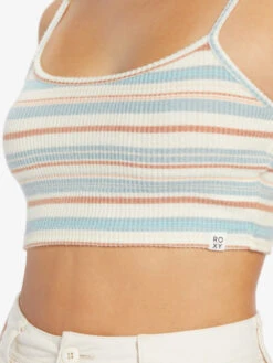 Roxy Best Time Of Day Stripe Cozy Knit Camisole -Helena Shop arjkt03410 roxyw wbk3 frt3