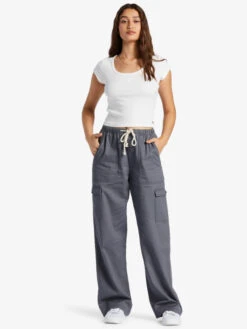Roxy Precious High-Waisted Canvas Cargo Pants -Helena Shop arjnp03262 roxyw kym0 frt9