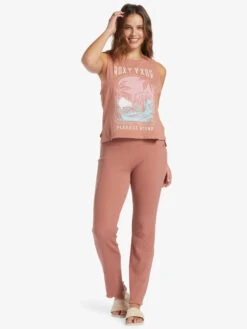 Roxy Zuma Knit High Waist Knit Flare Pants -Helena Shop arjnp03265 roxyw mms0 frt9