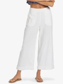 Roxy Senorita Smile Regular Waist Flare Pants -Helena Shop arjnp03271 roxyw wbk0 frt1