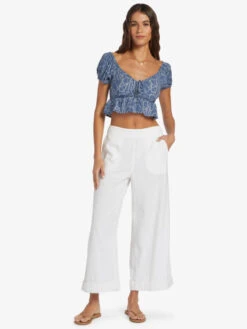 Roxy Senorita Smile Regular Waist Flare Pants -Helena Shop arjnp03271 roxyw wbk0 frt9