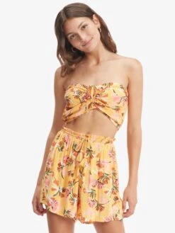Roxy Happiness Awaits Beach Shorts -Helena Shop arjns03191 roxyw ngr6 frt1