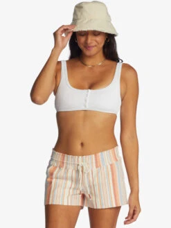 Roxy Oceanside 2 Stripe Beach Shorts -Helena Shop arjns03209 roxyw wbk3 frt1