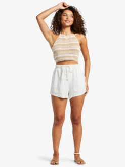 Roxy Sand And Sea Elastic Waist Shorts -Helena Shop arjns03221 roxyw wbk0 frt9