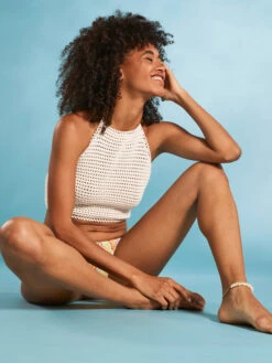 Roxy Daydreamer Cropped Knit Halter Top 13 Roxy Daydreamer Cropped Knit Halter Top -Helena Shop arjsw03301 roxym wbs0 frt1