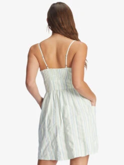 Roxy Under The Cali Sun Strappy Buttoned Dress -Helena Shop arjwd03289 roxyw gdh3 bck1