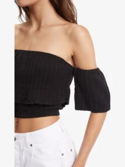 Roxy Seaside Heaven Off The Shoulder Crop Top -Helena Shop arjwt03284 roxyw kvj0 dtl2