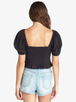Roxy Life Mirage Woven Puff Sleeve Top 7 Roxy Life Mirage Woven Puff Sleeve Top -Helena Shop arjwt03292 roxyw kvj0 bck1