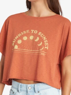 Roxy Sunrise To Sunset Drop Shoulder T-Shirt 9 Roxy Sunrise To Sunset Drop Shoulder T-Shirt -Helena Shop arjzt07241 roxyw cns0 dtl1