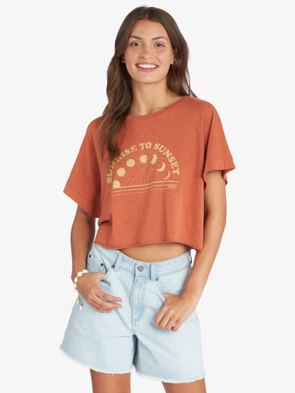 Roxy Sunrise To Sunset Drop Shoulder T-Shirt 1 Roxy Sunrise To Sunset Drop Shoulder T-Shirt