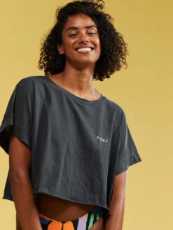 Roxy Twin Palms Drop Shoulder T-shirt -Helena Shop arjzt07514 roxym kvj0 frt1