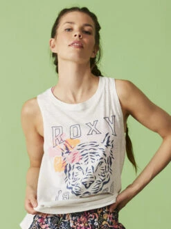 Roxy Meower Power Sleeveless T-Shirt -Helena Shop arjzt07537 roxym wbk0 frt1