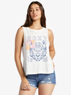 Roxy Meower Power Sleeveless T-Shirt -Helena Shop arjzt07537 roxyw wbk0 frt1
