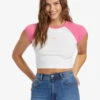 Retro Roxy Cropped Raglan Sleeve Baby T-shirt