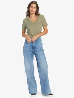 Roxy Tropical Oasis V-Neck T-Shirt -Helena Shop arjzt07658 roxyw tpc0 frt9