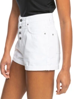 Roxy Authentic Summer White High Denim Shorts 13 Roxy Authentic Summer White High Denim Shorts -Helena Shop erjds03285 roxyw wbww frt2
