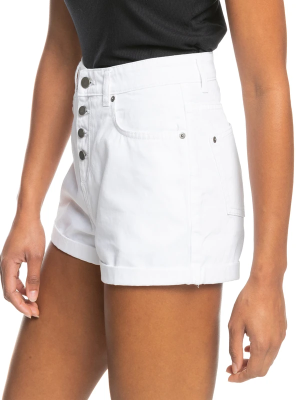 Roxy Authentic Summer White High Denim Shorts 5 Roxy Authentic Summer White High Denim Shorts - Image 5