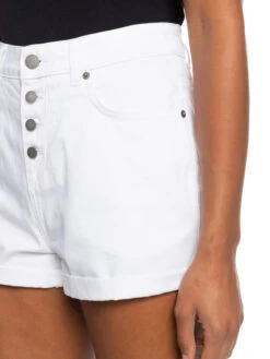 Roxy Authentic Summer White High Denim Shorts 14 Roxy Authentic Summer White High Denim Shorts -Helena Shop erjds03285 roxyw wbww frt3