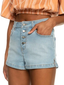 Roxy Holiday Stuff High Waist Denim Shorts -Helena Shop erjds03289 roxyw bfn0 frt3
