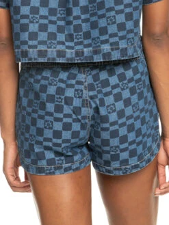 Roxy New Impossible Printed Denim Shorts -Helena Shop erjds03300 roxyw xbbb bck1