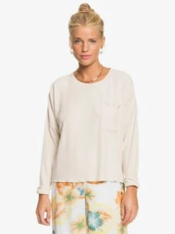 Roxy Cozy Day Long Sleeve Rib Knit Top