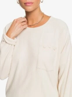 Roxy Cozy Day Long Sleeve Rib Knit Top -Helena Shop erjkt03795 roxyw teh0 frt3
