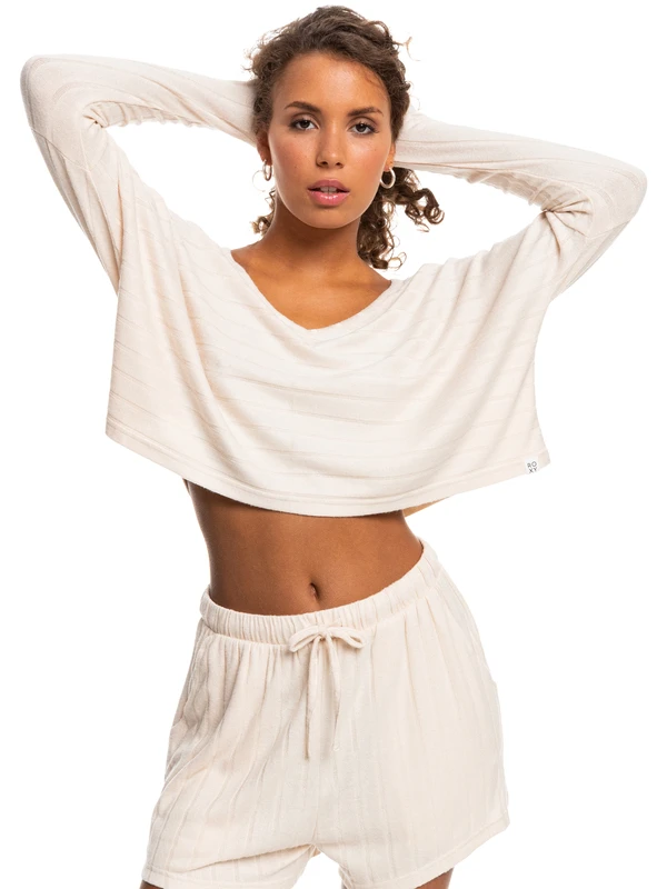 Roxy Catch Me If You Can Long Sleeve Cropped Top 2 Roxy Catch Me If You Can Long Sleeve Cropped Top - Image 2