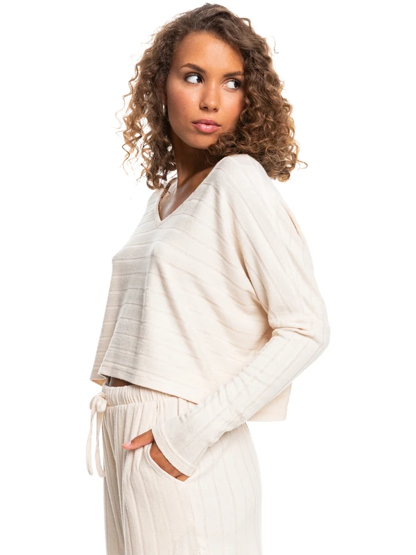 Roxy Catch Me If You Can Long Sleeve Cropped Top 3 Roxy Catch Me If You Can Long Sleeve Cropped Top - Image 3