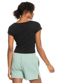 Roxy Time For Rib Knit T-Shirt -Helena Shop erjkt04024 roxyw kvj0 bck1