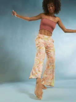 Roxy Midnight Avenue Wide Leg Pants -Helena Shop erjnp03508 roxym ngz6 bck9