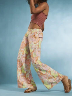 Roxy Midnight Avenue Wide Leg Pants -Helena Shop erjnp03508 roxym ngz6 frt2