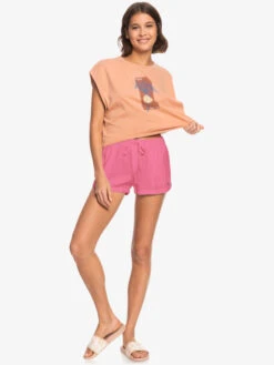 Roxy New Impossible Love Elastic Waist Shorts -Helena Shop erjns03266 roxyw mjz0 frt9