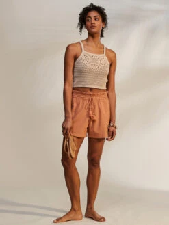 Roxy Sweet Souvenir High Waist Shorts -Helena Shop erjns03432 roxym ckl0 frt9