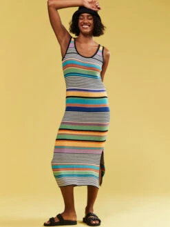 Roxy Sunshine Bouquet Midi Length Strappy Dress -Helena Shop erjsw03562 roxym kyh6 frt1