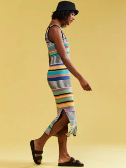 Roxy Sunshine Bouquet Midi Length Strappy Dress -Helena Shop erjsw03562 roxym kyh6 frt2