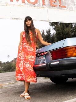 Roxy Land Of Life Strappy Midi Dress -Helena Shop erjwd03638 roxyl rmz9 frt3