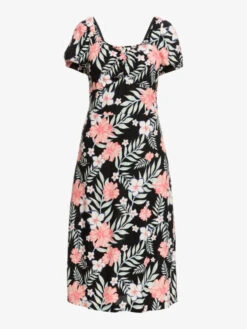 Roxy Canyon Moon Short Sleeve Midi Dress -Helena Shop erjwd03640 roxyv kvj5 frt1
