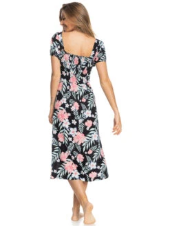 Roxy Canyon Moon Short Sleeve Midi Dress -Helena Shop erjwd03640 roxyw kvj5 bck1