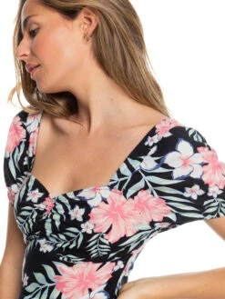 Roxy Canyon Moon Short Sleeve Midi Dress -Helena Shop erjwd03640 roxyw kvj5 frt4