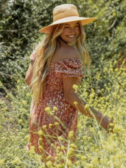 Roxy Hello Petal Woven Mini Dress -Helena Shop erjwd03658 roxyl cns6 bck1