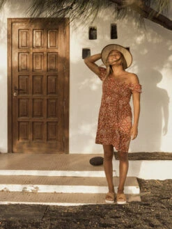 Roxy Hello Petal Woven Mini Dress -Helena Shop erjwd03658 roxyl cns6 frt9