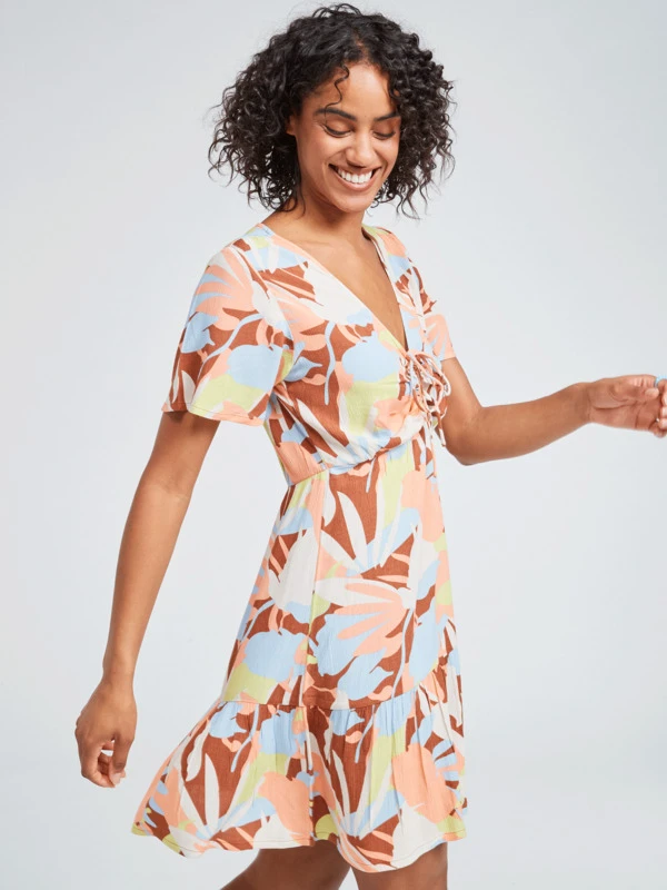 Roxy Summer Flow Printed Mini Dress 2 Roxy Summer Flow Printed Mini Dress - Image 2