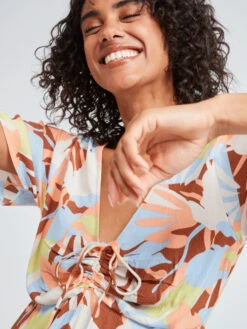 Roxy Summer Flow Printed Mini Dress 11 Roxy Summer Flow Printed Mini Dress -Helena Shop erjwd03675 roxym cpq6 frt3