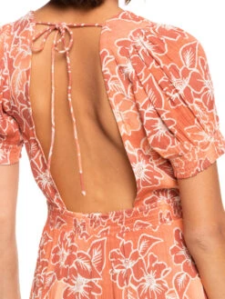 Roxy Palmy Breeze Printed Short Sleeve Midi Dress -Helena Shop erjwd03679 roxyw mfq6 frt3