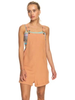 Roxy Silver Sky Again Dungaree Shorts -Helena Shop erjwd03706 roxyw ckl0 frt1